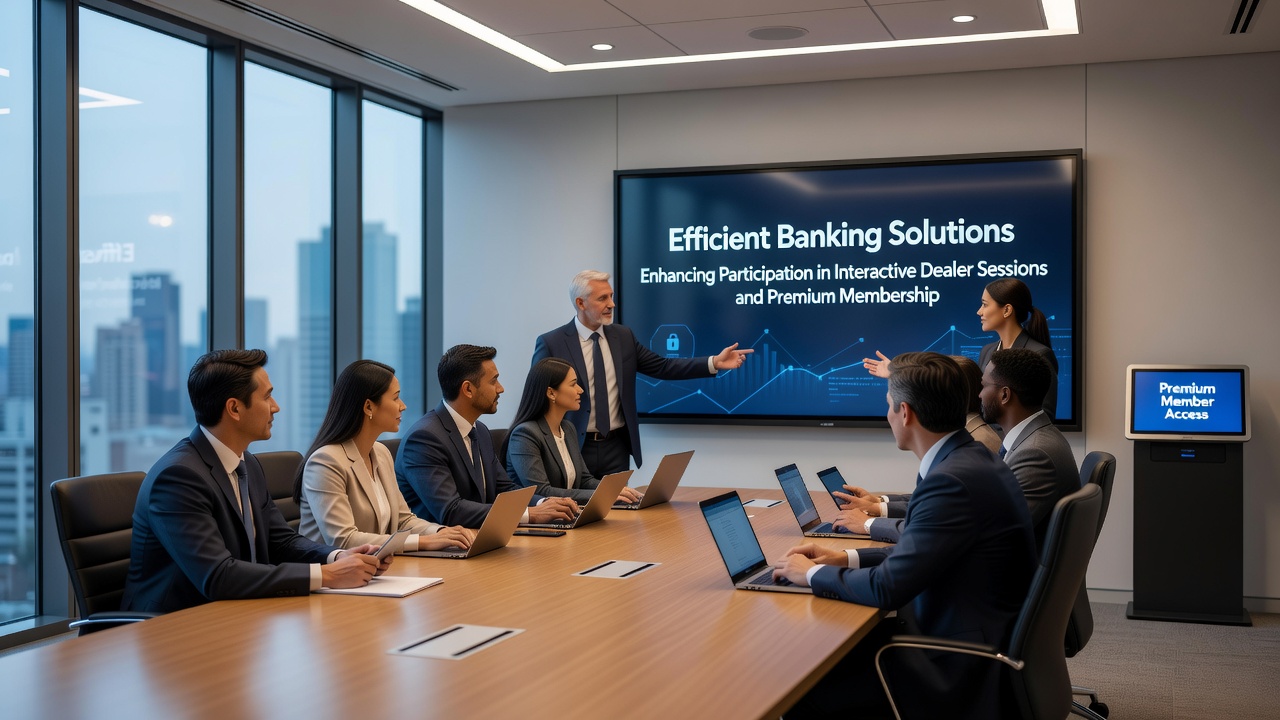 Secure banking dashboard displaying premium membership rewards alongside live dealer session options