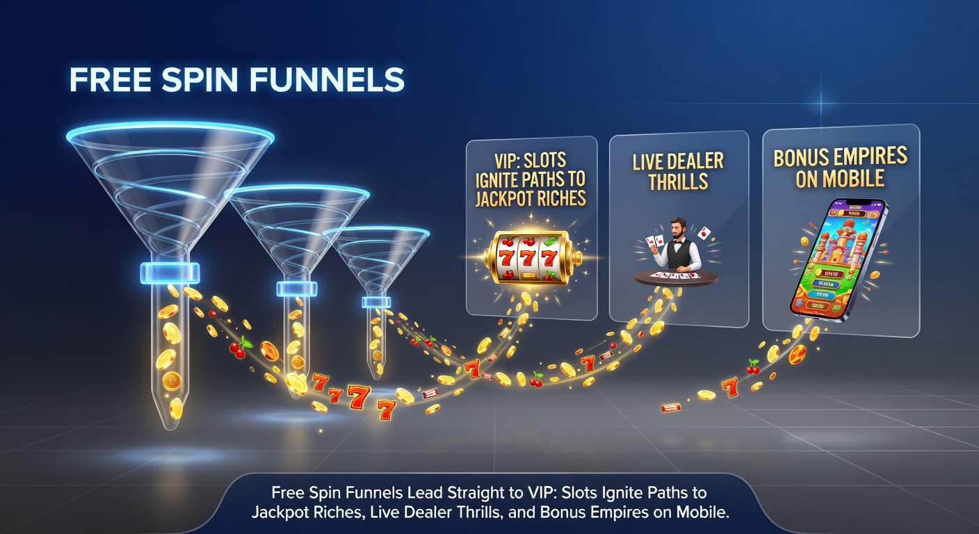 Vibrant mobile slot screen showing free spins activation leading to jackpot symbols and VIP badge glow