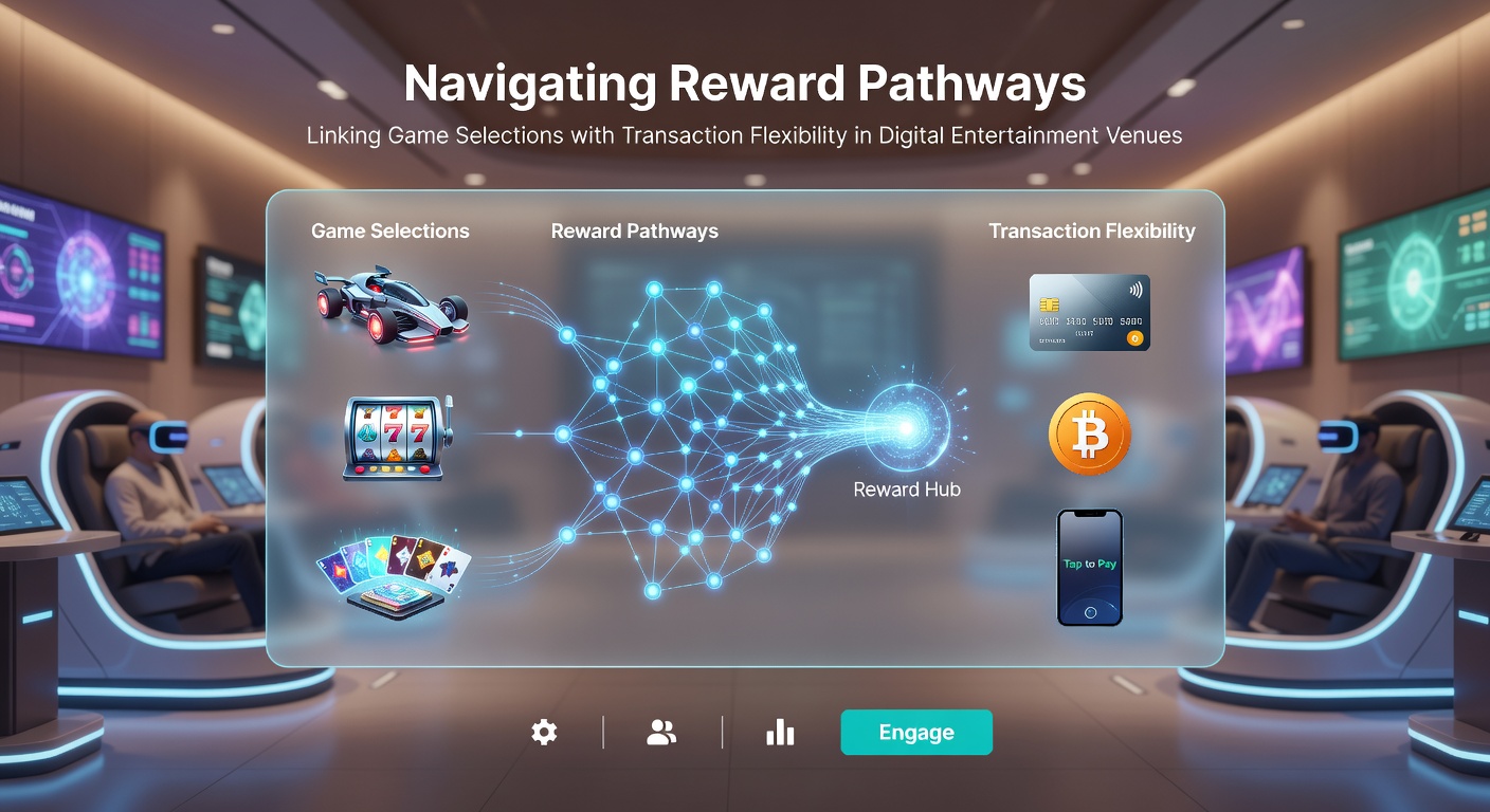 Digital interface showing interconnected game icons and payment options in an online entertainment platform