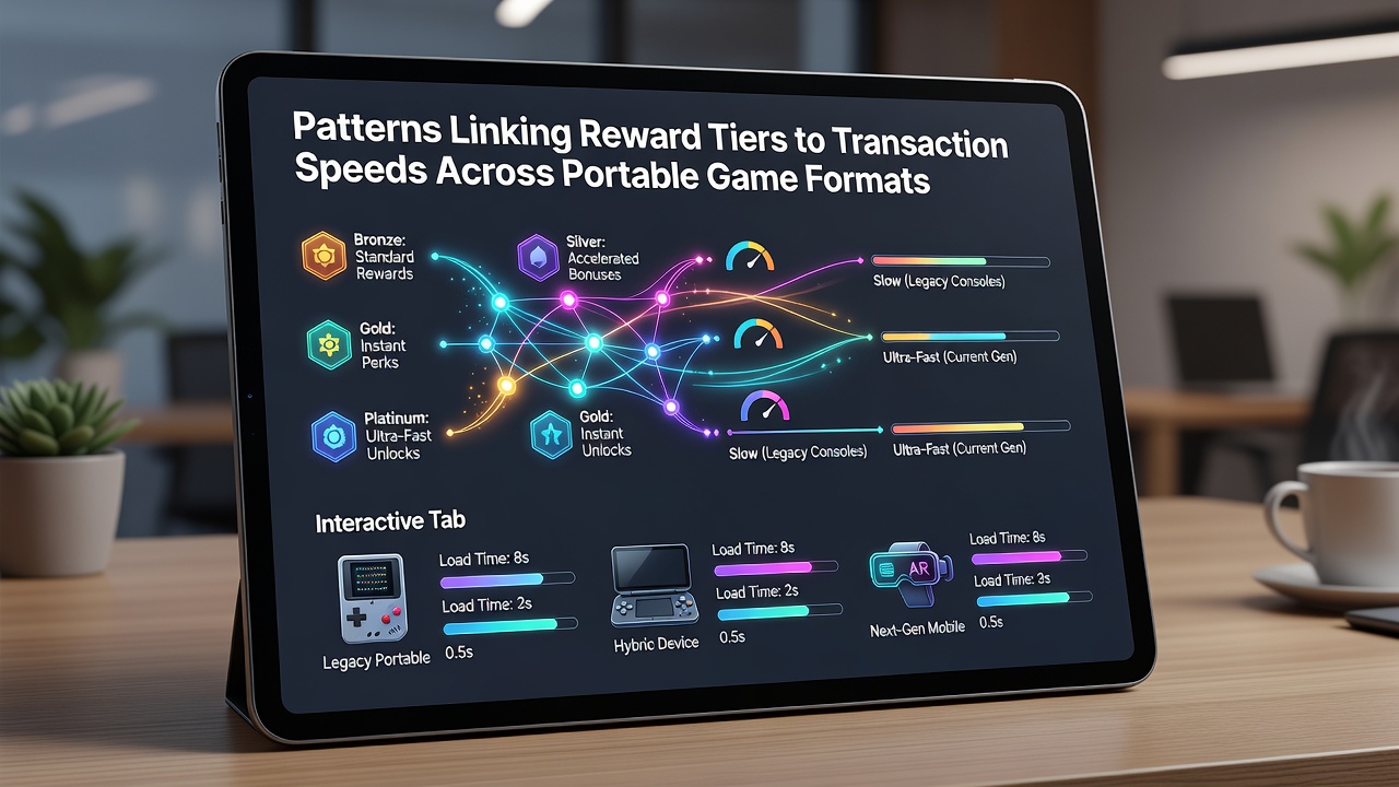 Comparative chart displaying transaction speed differences between reward tiers in mobile slots and live table formats