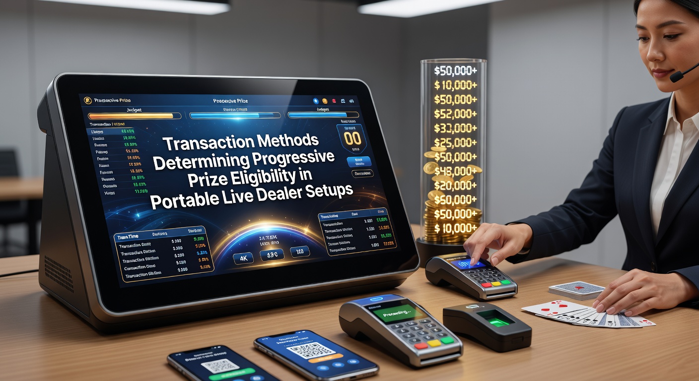 Mobile live dealer interface showing transaction options and progressive jackpot meters